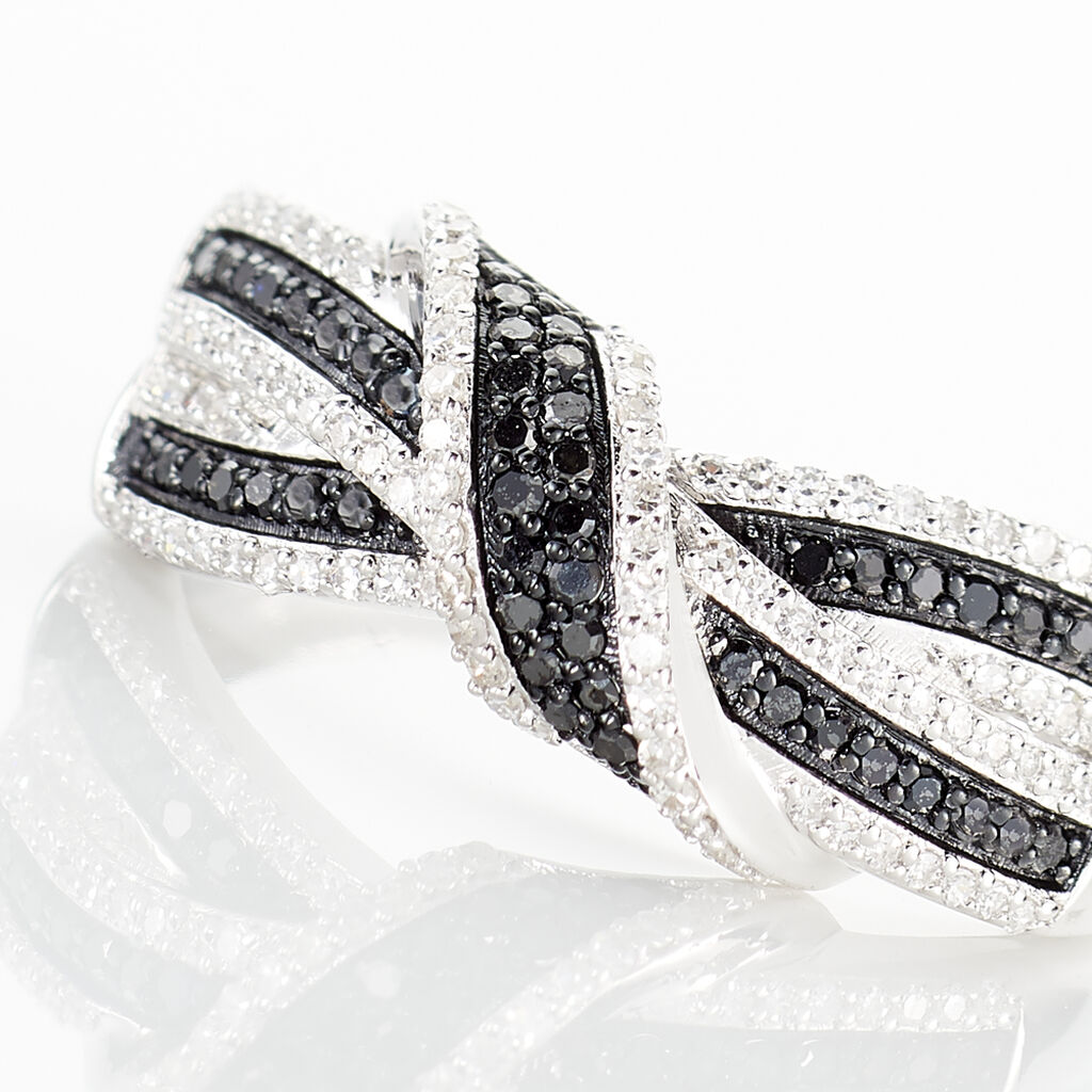 Bague Or Weiss Oaxaca Nœud Diamants - Spannringe Damen | OROVIVO