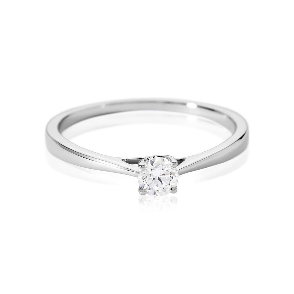 VICTORIA Damen Ring Wei&szlig;gold 585 (14 Karat) Diamant Wei&szlig; 0,26 ct