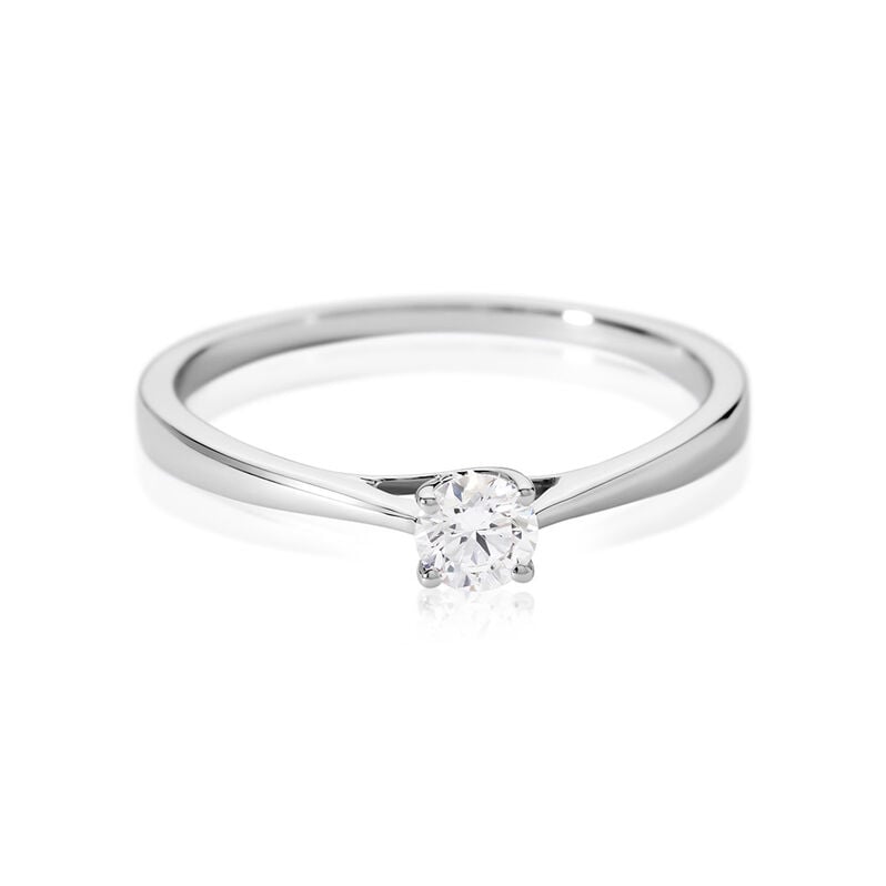 VICTORIA Damen Ring Wei&szlig;gold 585 (14 Karat) Diamant Wei&szlig; 0,26 ct - Verlobungsringe Damen | OROVIVO
