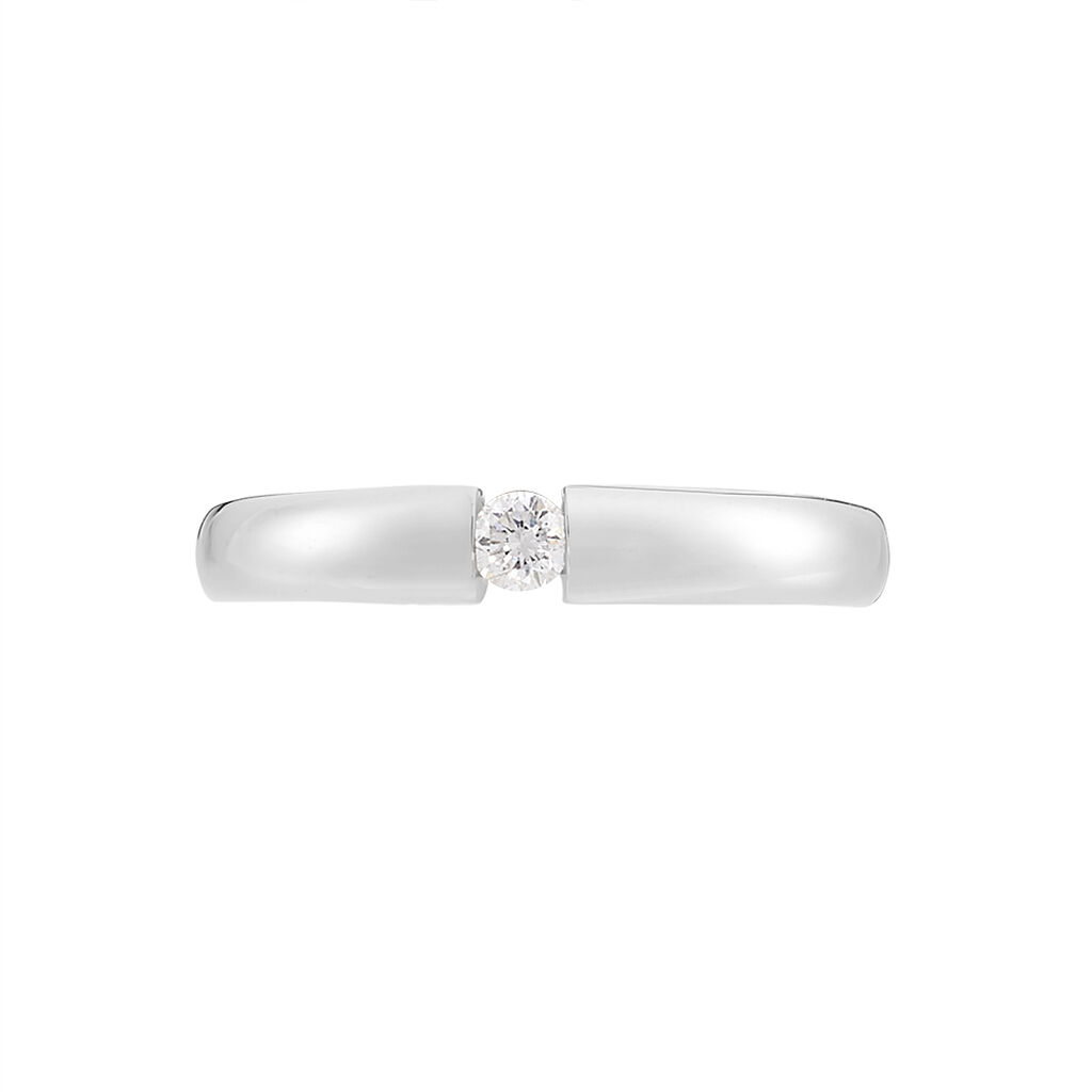 Lisboa Damen Ring Wei&szlig;gold 585 (14 Karat) Diamant Wei&szlig; B 20 mm