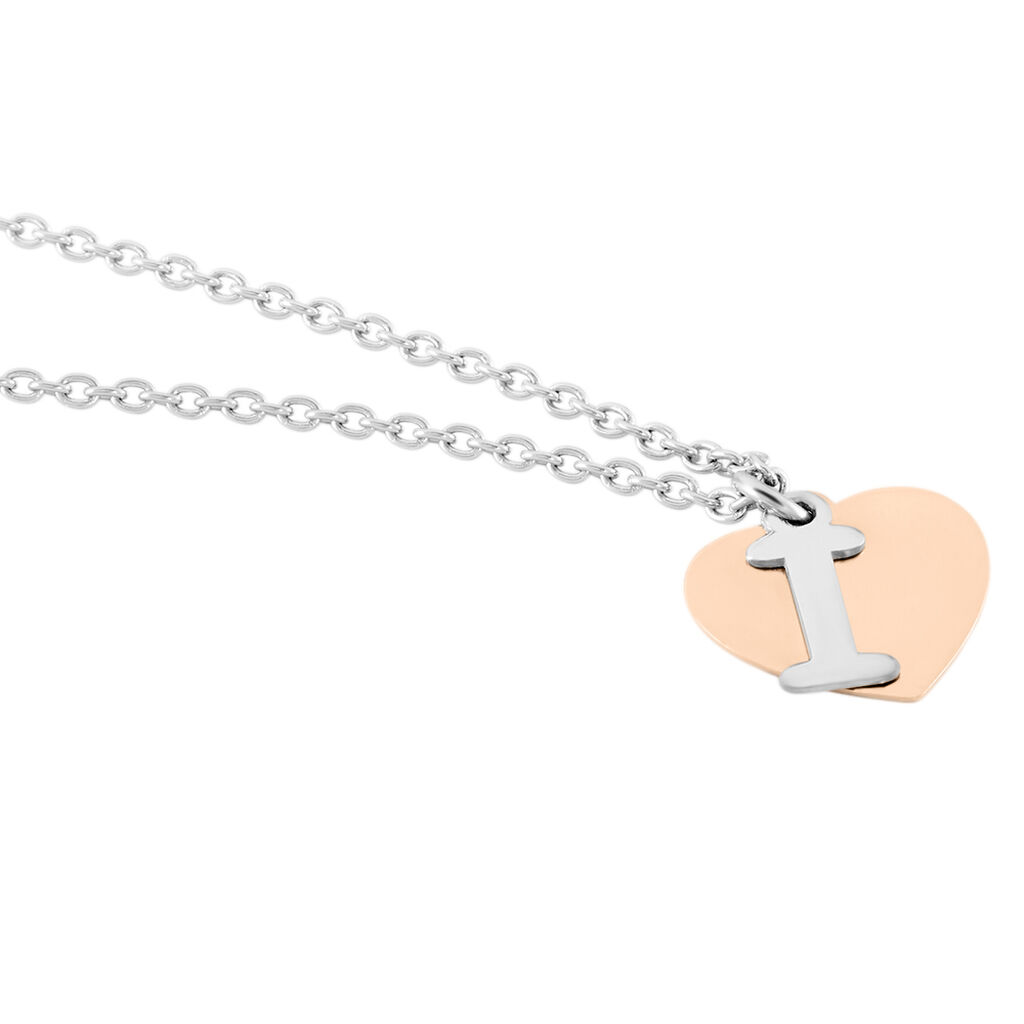 Damen Halskette Silber 925 Bicolor Buchstabe I - Halsketten Damen | OROVIVO
