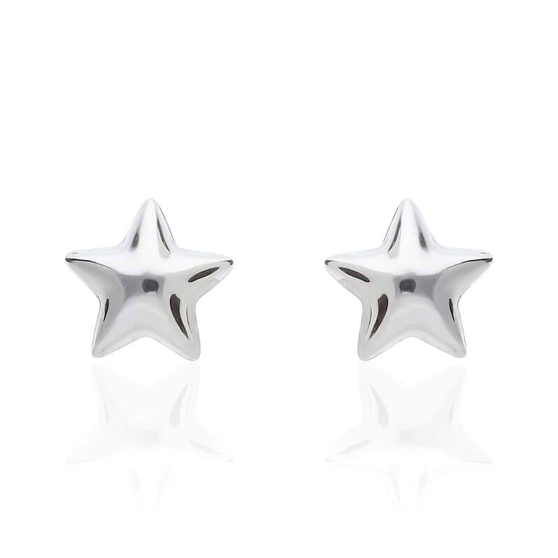 Orecchini stella in oro bianco - Spannringe Kinder | OROVIVO