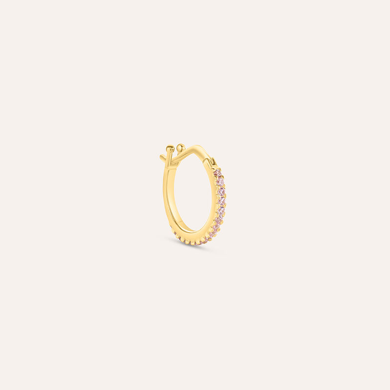 Mono Orecchino A Cerchio Claire Oro Giallo Cubic Zirconia - Spannringe Damen | OROVIVO