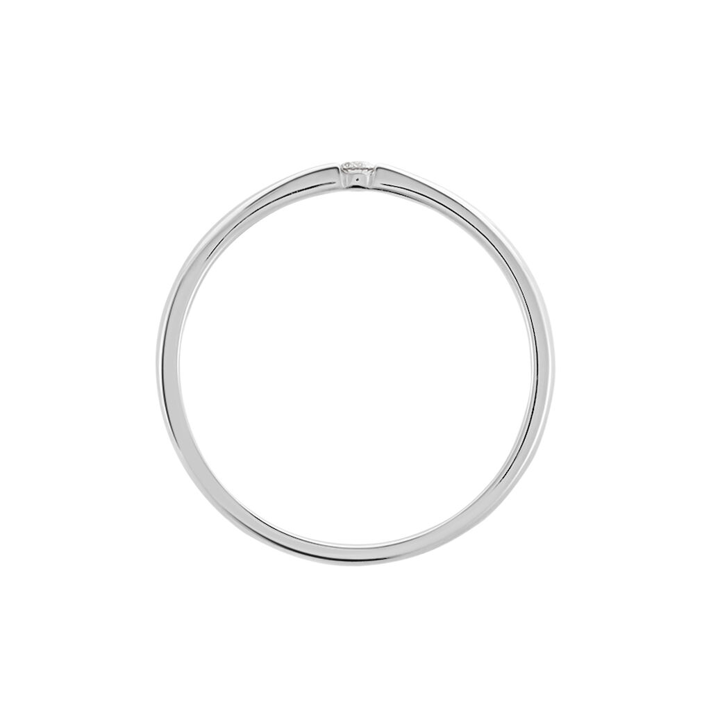 Damen Ring Weißgold 375 Diamant 0,03ct Graz 1,80mm  - Verlobungsringe Damen | OROVIVO