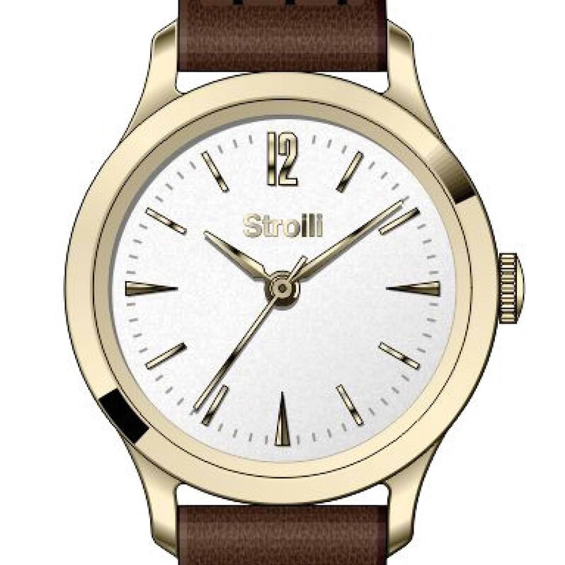 Solo tempo cassa e bracciale in acciaio e pelle quadrante bianco - Spannringe Damen | OROVIVO