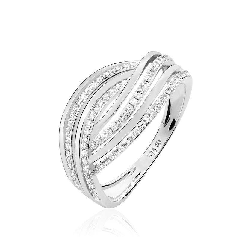 Bague Gaidig Or Blanc Oxyde De Zirconium - Spannringe Damen | OROVIVO