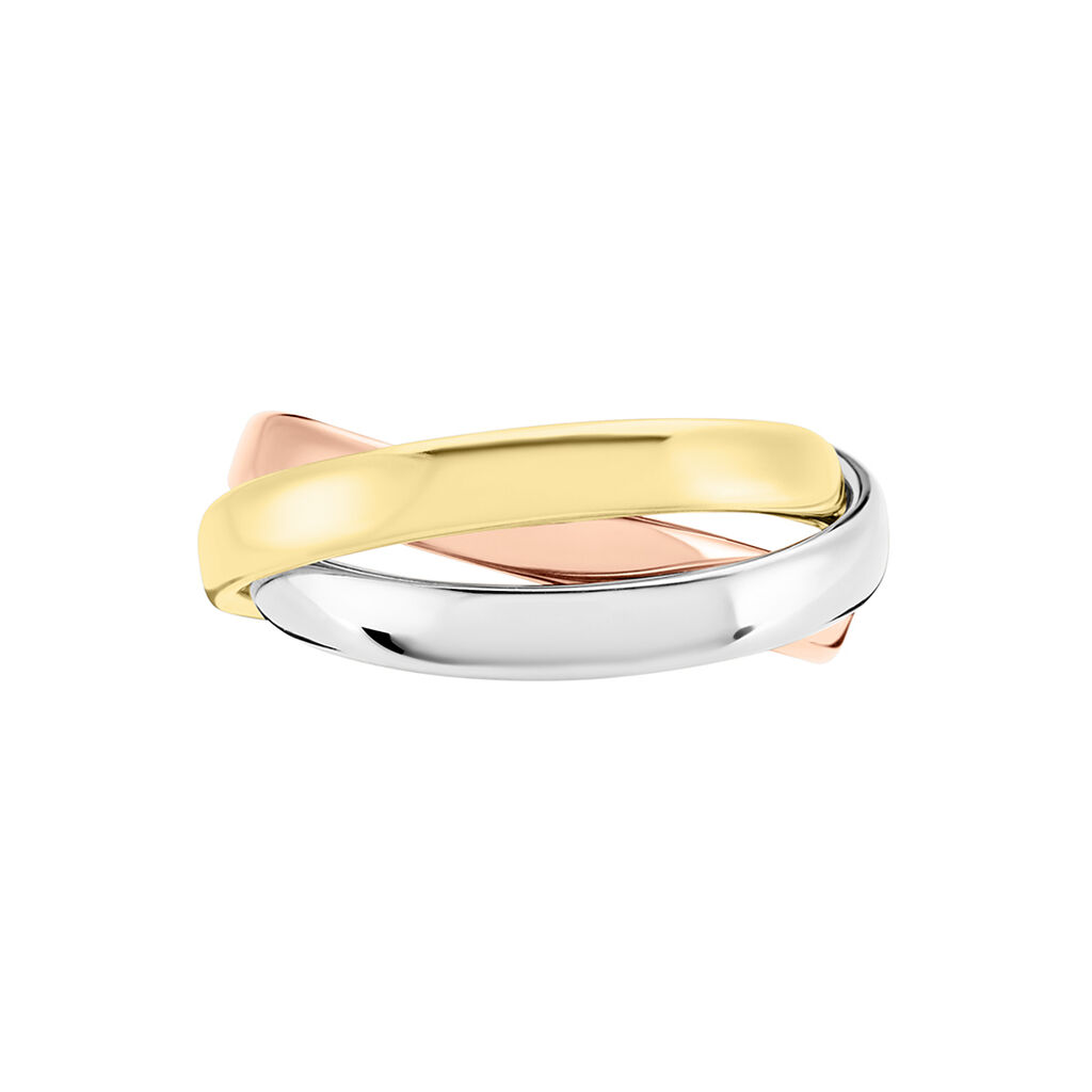 Damen Ring Gold Tricolor Gold / Wei&szlig; / Ros&eacute; 585 (14 Karat)