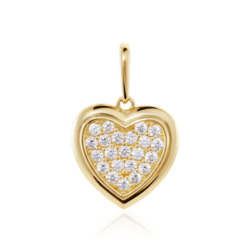  Anh&auml;nger Gold 375 Zirkonia Herz Eldora 