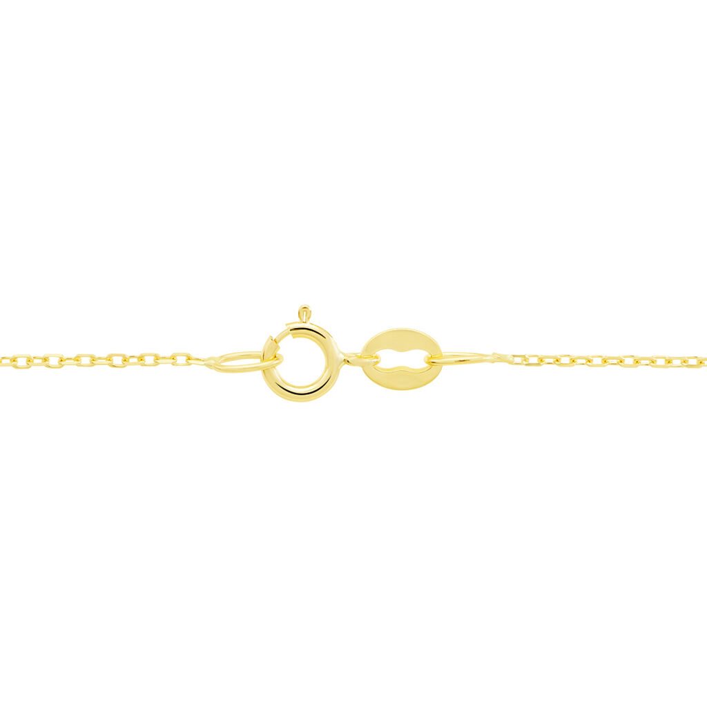 Damen Ankerkette Gold 375 Diamantiert  - Halsketten Damen | OROVIVO