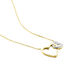 HERZ HO YOU & ME Damen Collier Gold 375 (9 Karat) Diamant Weiß 0,02 ct Herz B 0,7 mm