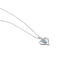 ARIDA HERZ Damen Collier Silber 925 Zirkonia Blau 0,16 ct Herz B 1,2 mm