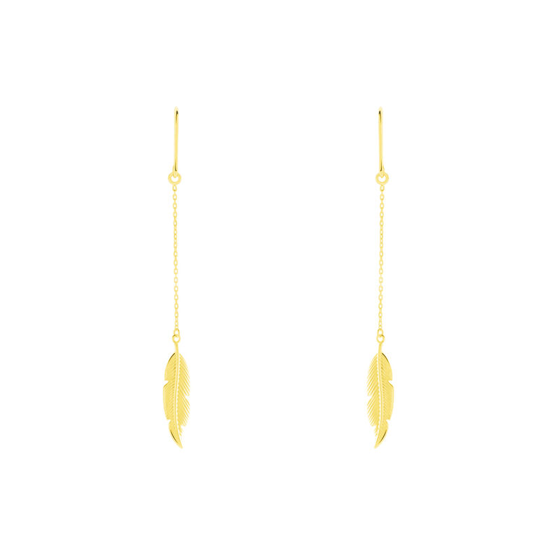 Boucles D'oreilles Aubaine Motif Plume - Spannringe Damen | OROVIVO