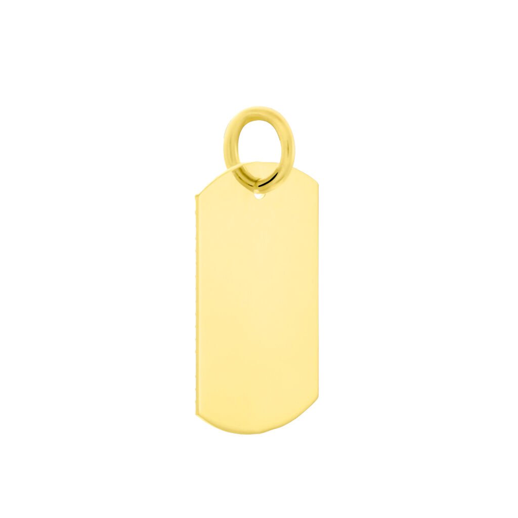 Kettenanh&auml;nger mit Gravur Gold 375 Rechteckig 15mm April