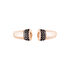 KIARA Damen Ring Rosegold 375 (9 Karat) Zirkonia Schwarz