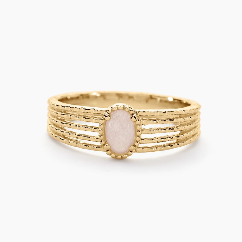 Bague Taimarra Plaqué Or Jaune Quartz - Spannringe Damen | OROVIVO