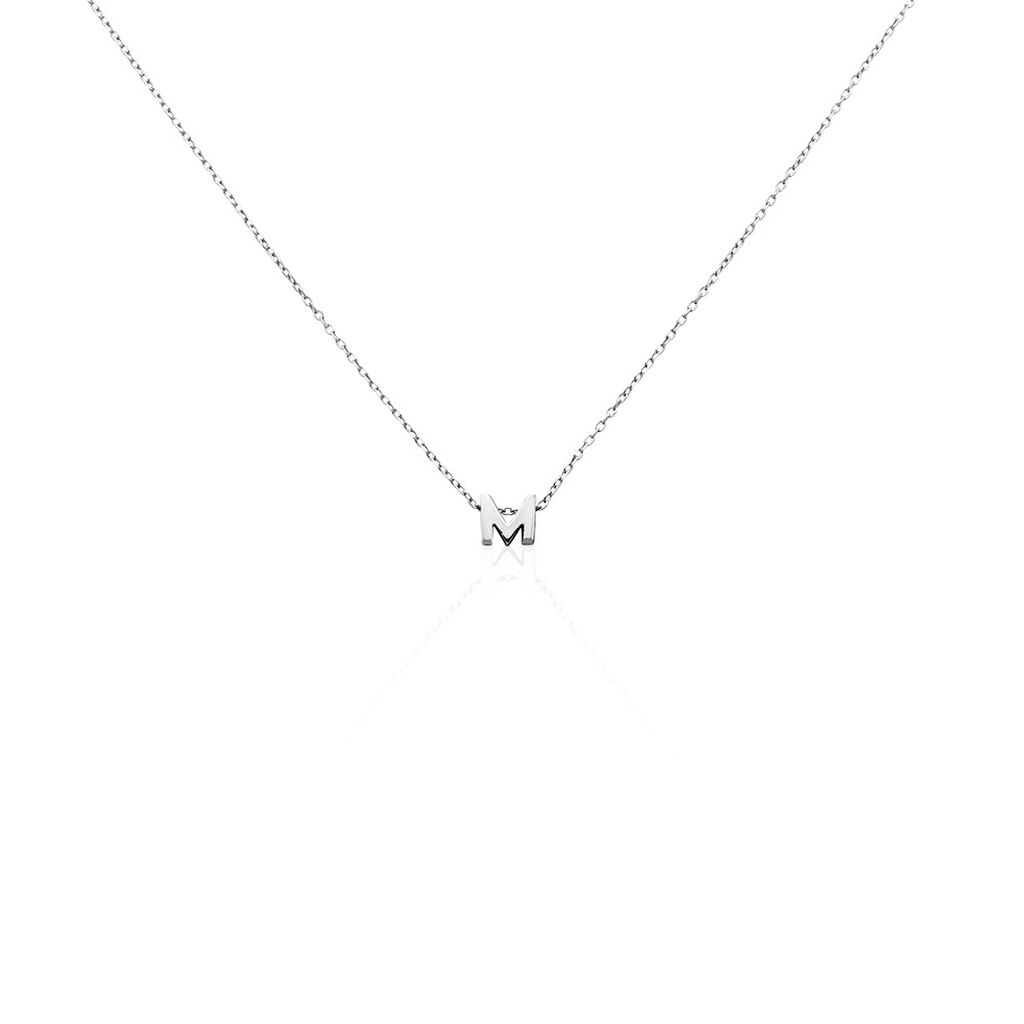 Damen Halskette Silber 925 Buchstabe M  - Halsketten Damen | OROVIVO