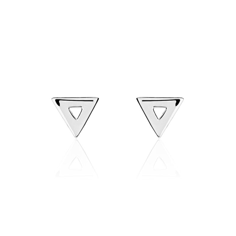 Damen Ohrstecker Silber 925 Rhodiniert Dreieck - Ohrstecker Damen | OROVIVO