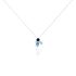 DAURINE Damen Collier Wei&szlig;gold 375 (9 Karat) Topas Blau 0,57 ct B 0,7 mm