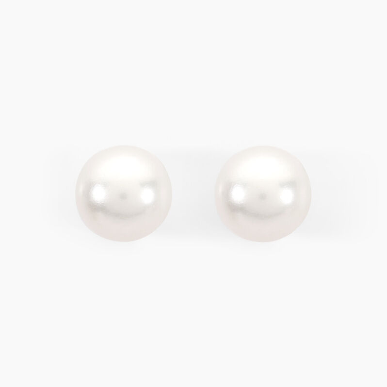 Ohrringe Chips Gold Gelb Perle - Spannringe Damen | OROVIVO