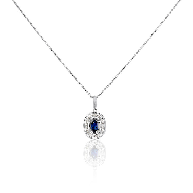 Collier Lina Or Blanc Saphir Et Diamant - Spannringe Damen | OROVIVO