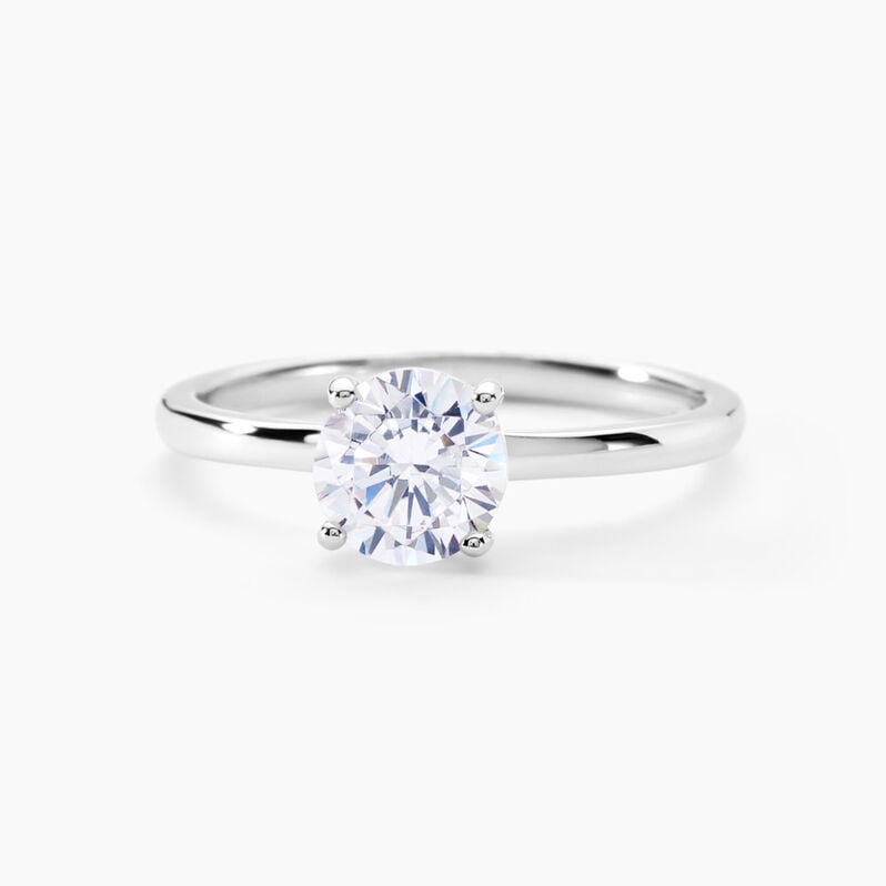 Bague Solitaire Stella Argent Rhodié Oxyde De Zirconium - Spannringe Damen | OROVIVO