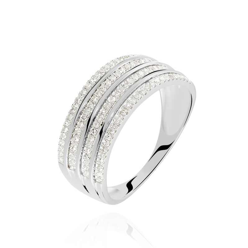 Bague Rayanna Or Blanc Diamant - Spannringe Damen | OROVIVO