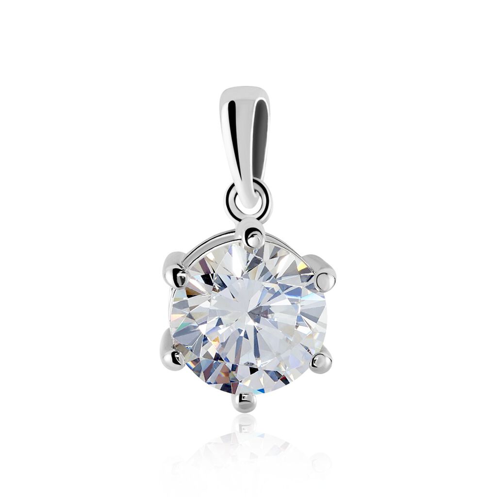 Damen Anh&auml;nger Silber 925 Zirkonia Wei&szlig; 2,98 ct