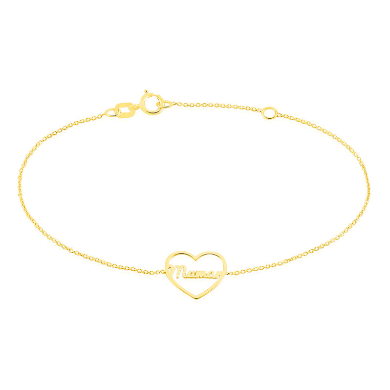 Bracelet Or Jaune Judithe Cœur Ajoure Me - Spannringe Damen | OROVIVO