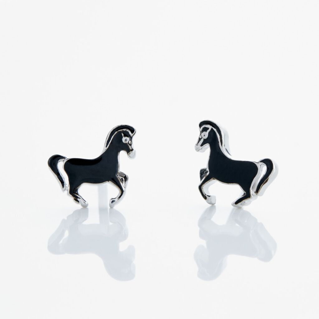 Kinder Ohrstecker Silber 925 Pferd