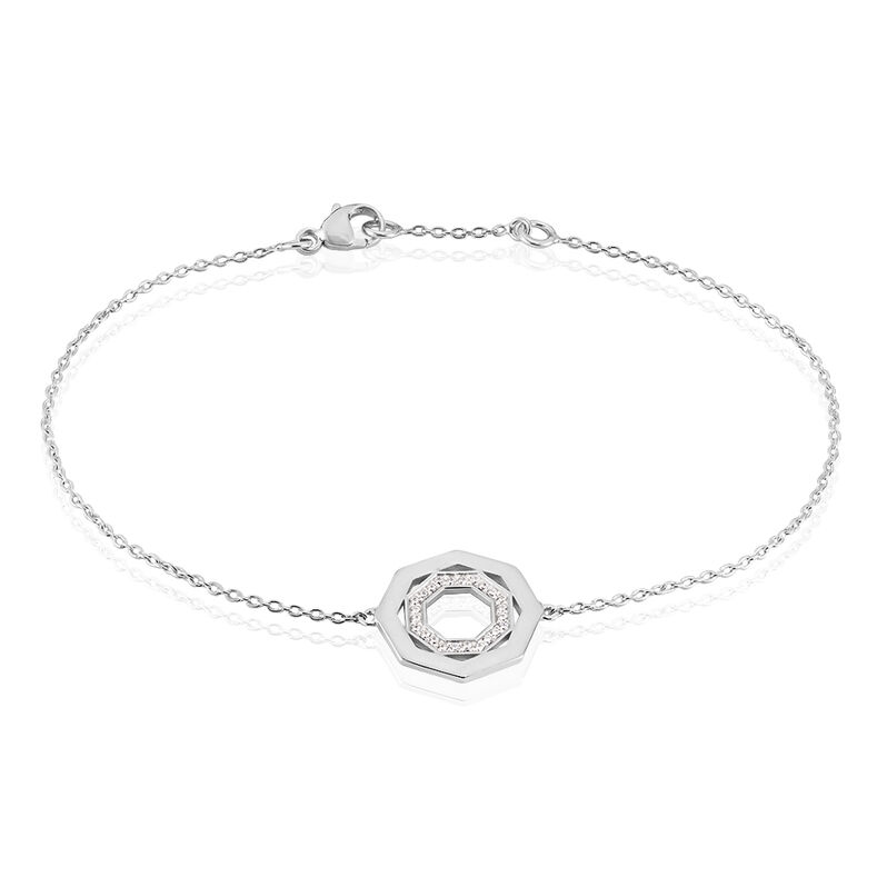 Damenarmband Silber 925 Zirkonia Oktogon - Armbänder mit Anhänger Damen | OROVIVO