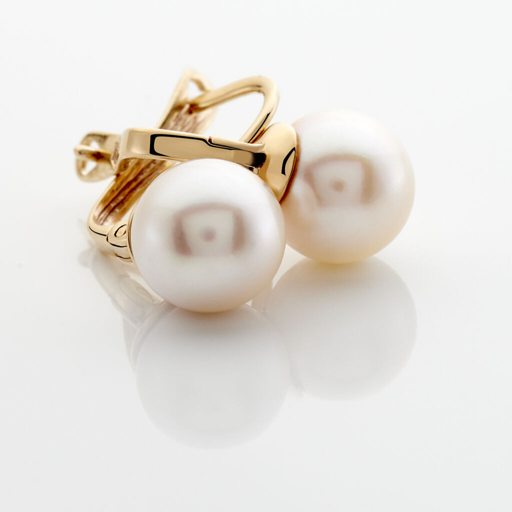 Boucles D'oreilles Or Perle De Culture - Spannringe Damen | OROVIVO
