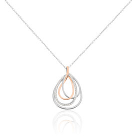 Damen Halskette Silber 925 Bicolor Zirkonia - Ketten mit Anhänger Damen | OROVIVO