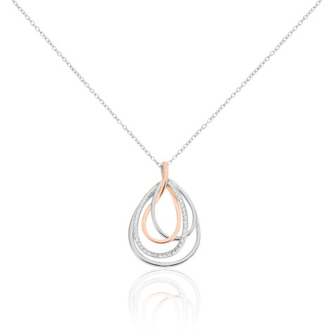 Damen Halskette Silber 925 Bicolor Zirkonia - Halsketten Damen | OROVIVO