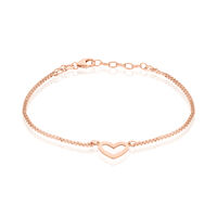 Damenarmband Silber 925 Rosé Vergoldet Herz