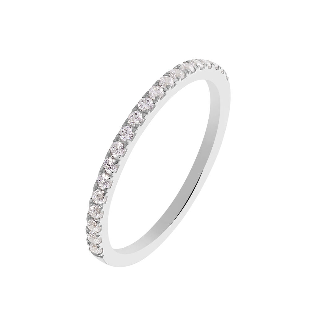 Alliance Or Weiss Lauralee Demi Tour Diamant - Spannringe Damen | OROVIVO