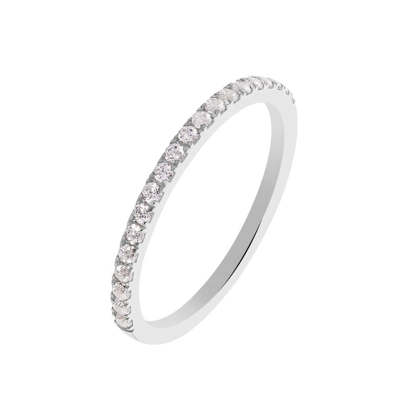 Alliance Or Weiss Lauralee Demi Tour Diamant - Spannringe Damen | OROVIVO