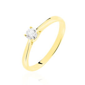Damen Ring Gold 375 Diamant 0,25ct   Victoria    - Ringe mit Edelsteinen Damen | OROVIVO
