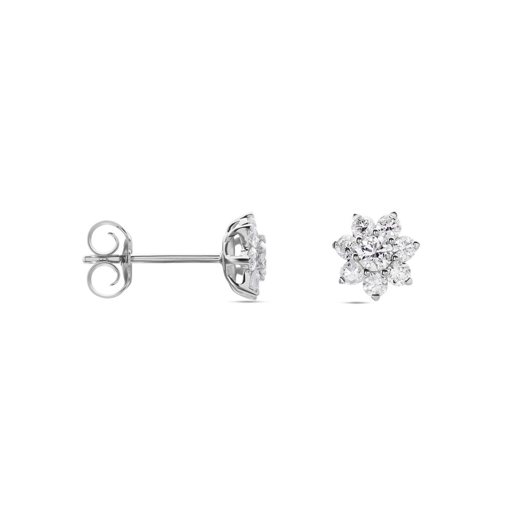 Damen Ohrstecker Weißgold 375 Diamant 0,5ct Spring  - Ohrstecker Damen | OROVIVO