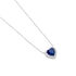 MARGOT Damen Collier Silber 925 Synthetischer Stein Blau 2,26 ct Herz B 1,2 mm