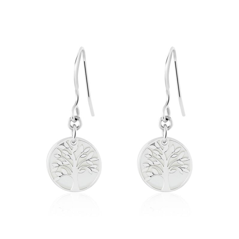Boucles D'oreilles Pendantes Argent Weiss Sofee Nacress - Spannringe Damen | OROVIVO