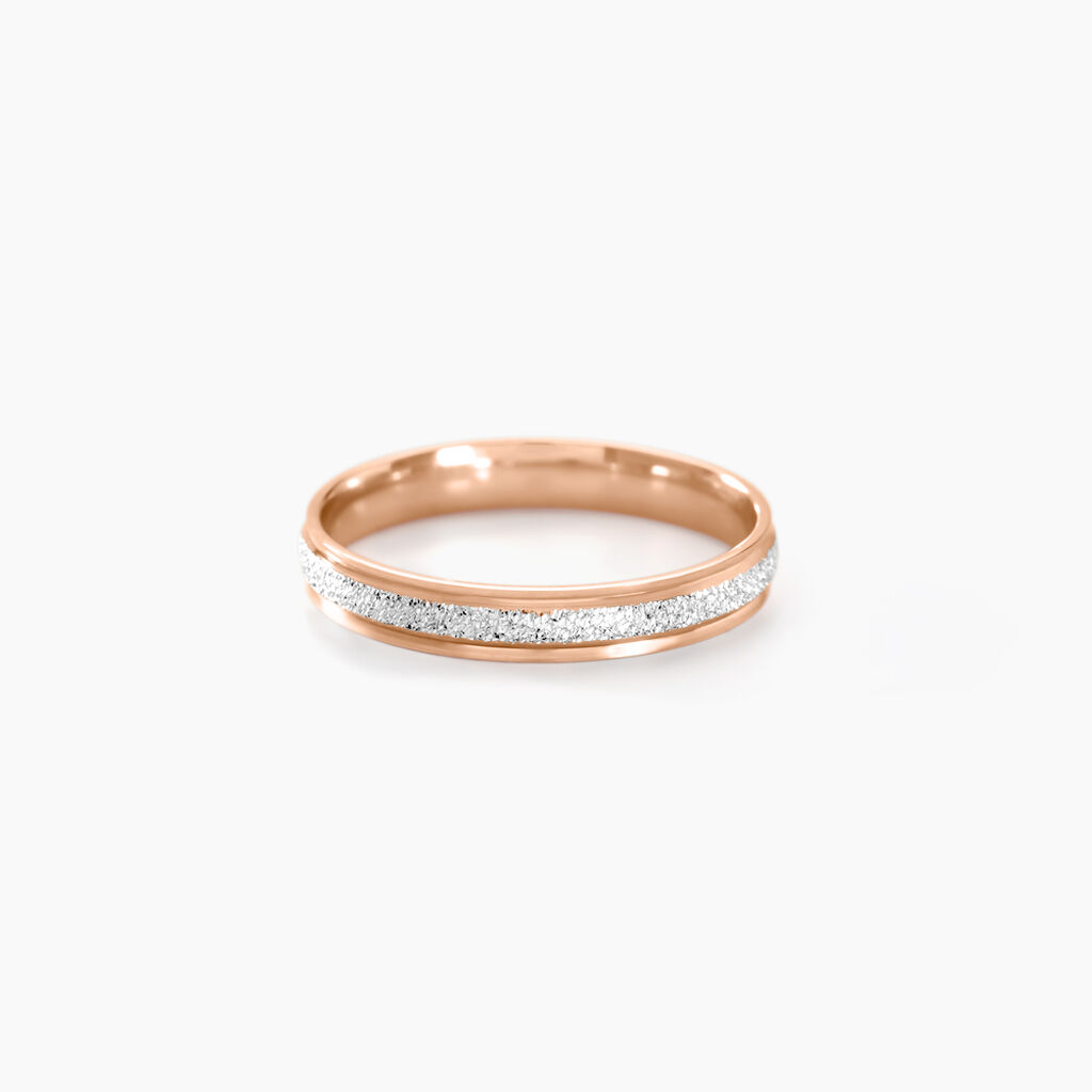 Alliance Caroline Sablee Ruban Plat Or Bicolore - Spannringe Unisex | OROVIVO