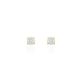 Damen Ohrstecker Gold 375 Diamant 0,08ct  - Ohrstecker Damen | OROVIVO
