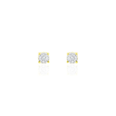 Damen Ohrstecker Gold 375 Diamant 0,08ct  - Ohrstecker Damen | OROVIVO