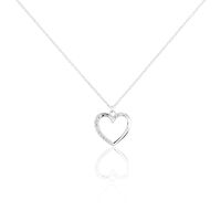 Damen Collier Silber 925 Zirkonia Herz Ashley Herz 1,20mm