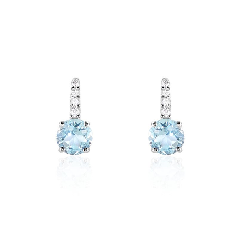 Bijoux D'oreilles Monroe Or Weiss Topaze Oxyde De Zirconium - Spannringe Damen | OROVIVO