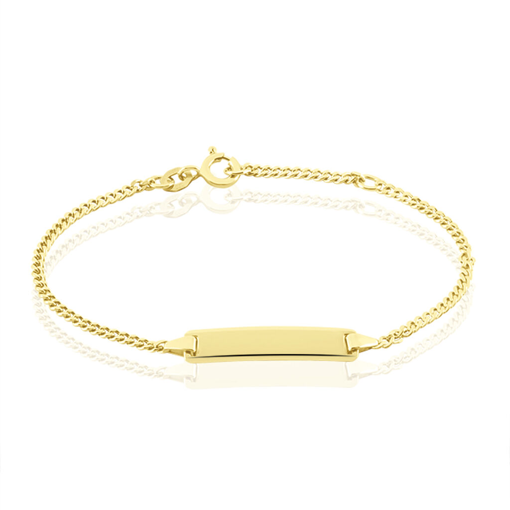 PANZER ID Kinder ID Armband Gold 375 (9 Karat) Rechteckig B 2,1 mm