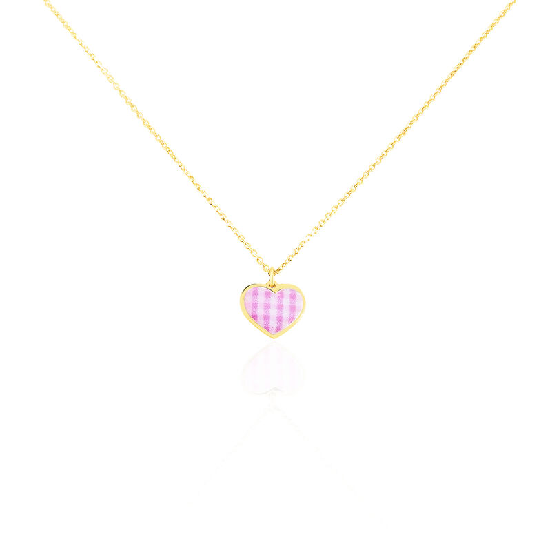 Collier Or Jaune Theosie Coeur Vichy - Spannringe Kinder | OROVIVO