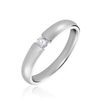 Damen Ring Weißgold 375 Diamant 0,1ct Lisboa 