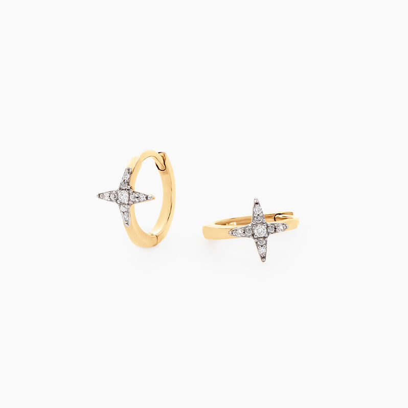 Créoles Stirling Or Jaune Diamant - Spannringe Damen | OROVIVO