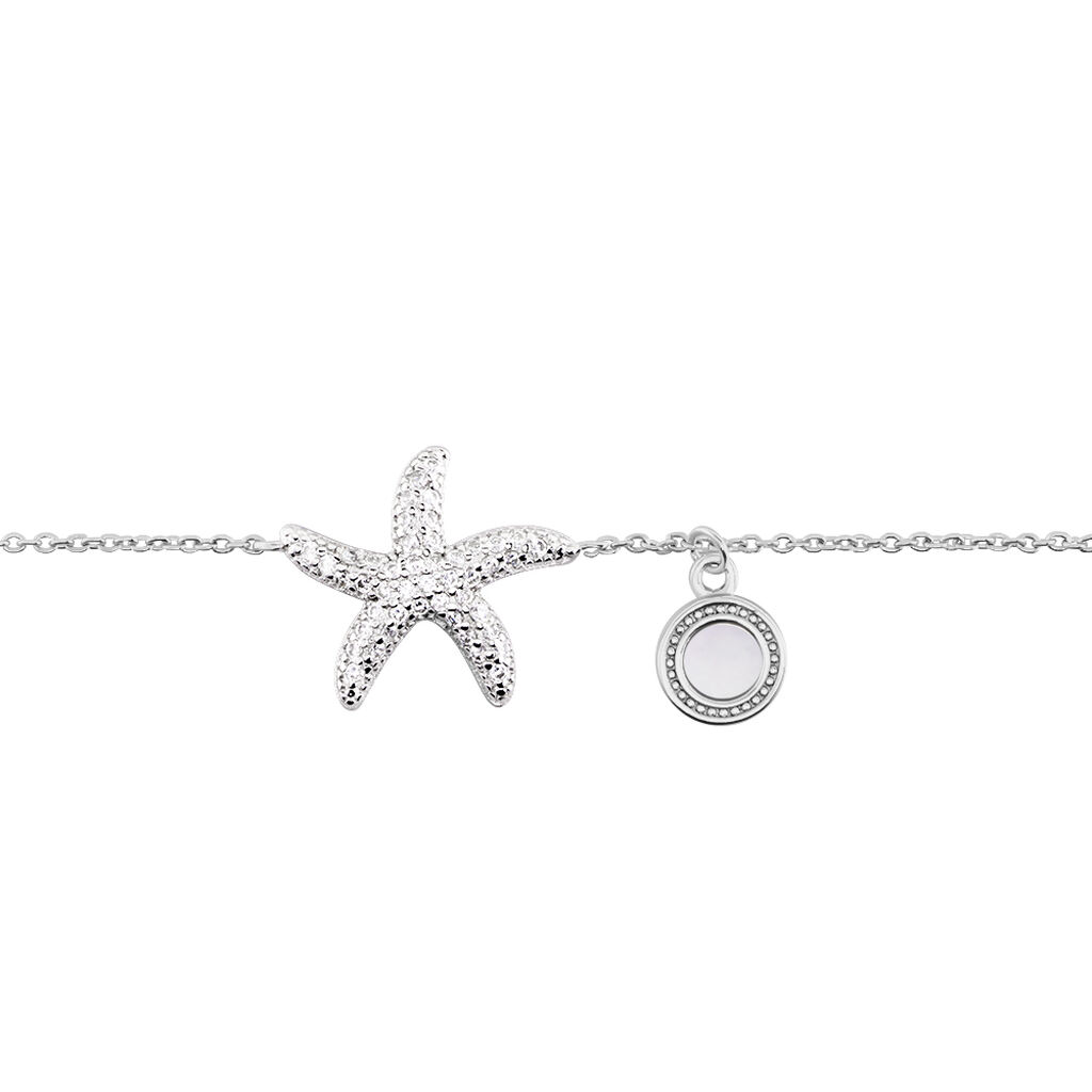 Damenarmband Silber 925 Perlmutt Zirkonia Seestern - Armbänder Damen | OROVIVO